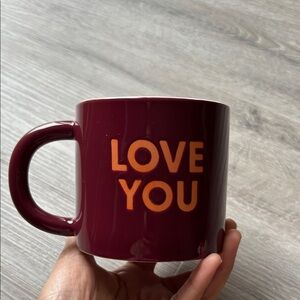 Love You Burgundy Mug